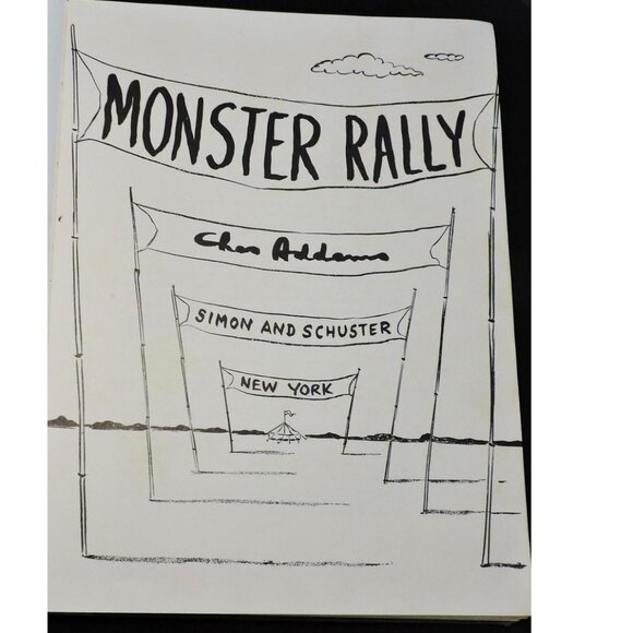 Monster Rally Hard Cover Book Chas Addams Copyright 1950 Addams Family TV Series - Picture 4 of 11